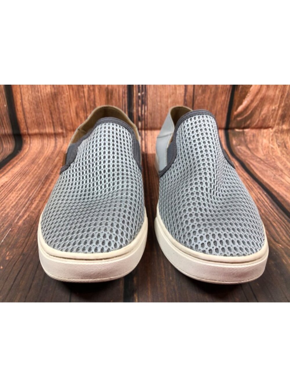 Olukai Womens 10 / 40 Pehuea Gray Mesh Slip On Sneakers - Picture 8 of 10